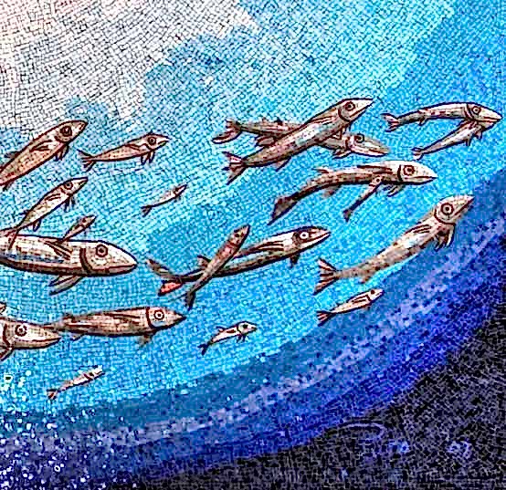 Kid with Broncos hat enjoying pool