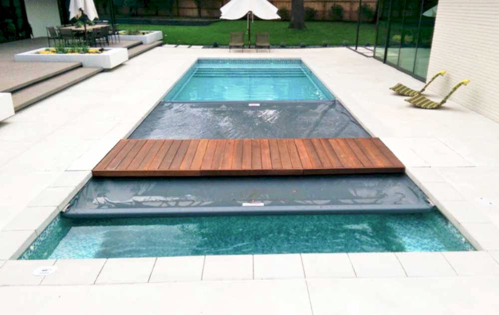 Kid with Broncos hat enjoying pool